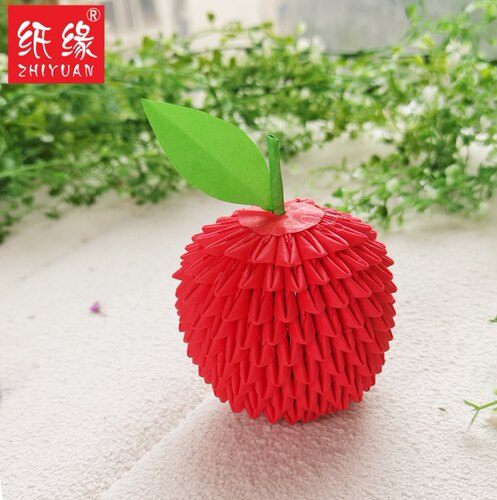 纸缘手工三角插苹果圣诞节礼物