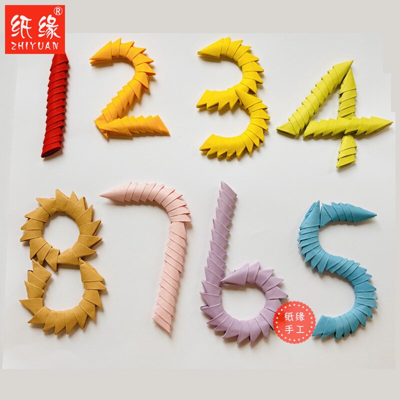 三角插半成品数字三角3乘5折的学生三角折纸成品益智手工数学套装