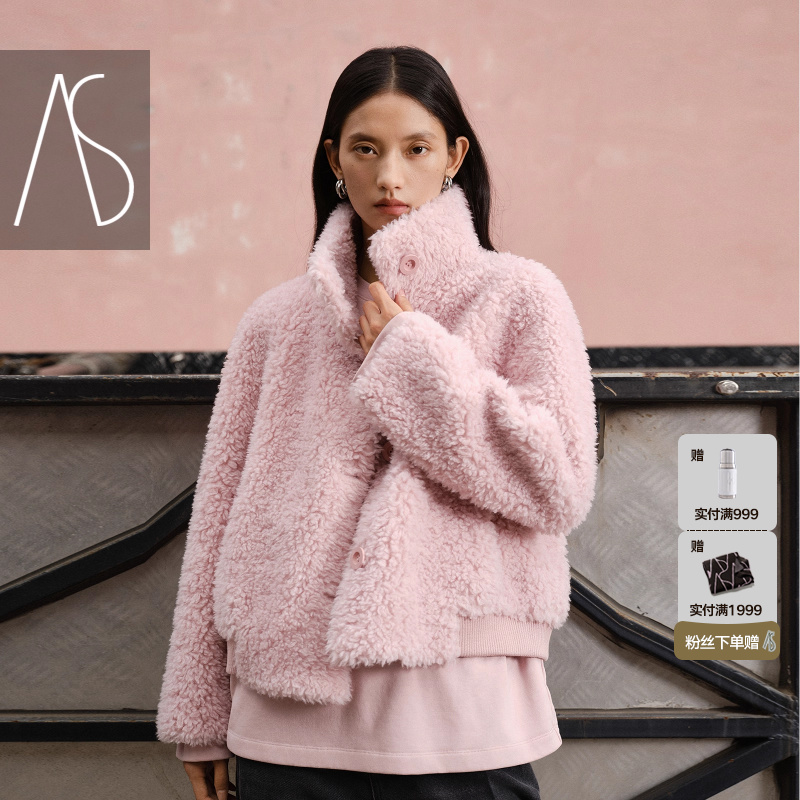 AS25冬显瘦直身御寒立领下摆螺纹