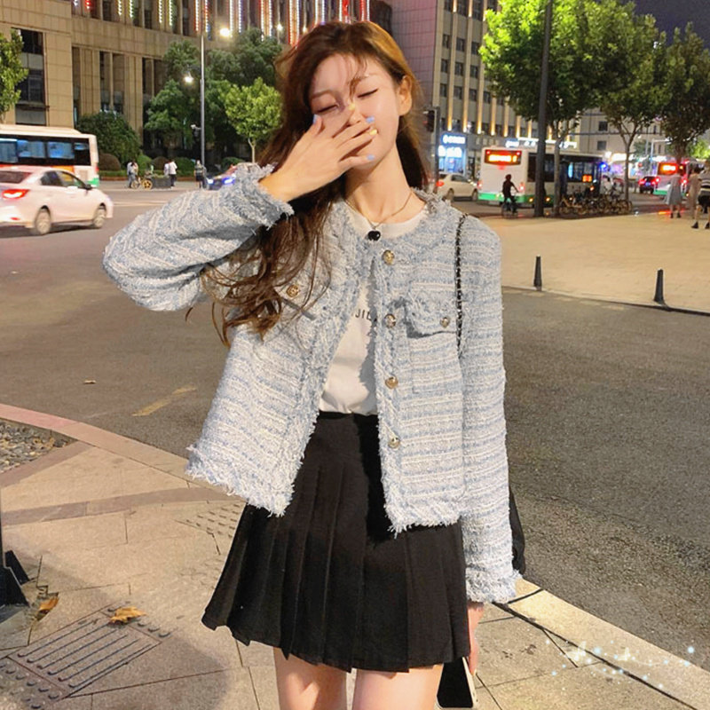 法式小香风外套女2025新款爆款秋季短款小个子精致女生设计感小众