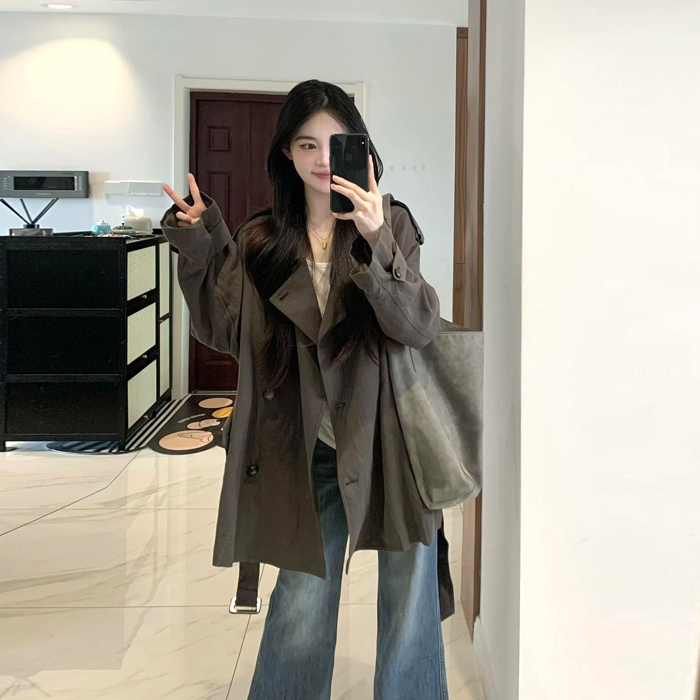 短款风衣外套女2025年春秋季新款韩版气质巨好看的小个子爆款薄款