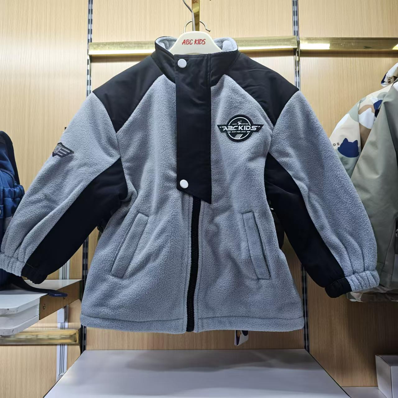 abckids童装2024秋款商场同款摇粒绒时尚外套抓绒衣潮F432303025