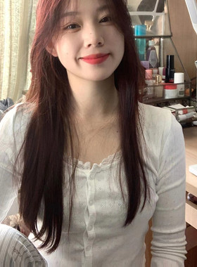 Brandy Baby春夏季百搭蕾丝花边修身显瘦长袖T恤女bm打底上衣开衫