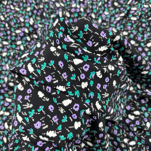 3米长中国风印花雪纺夏秋季连衣裙衬衫开衫夏季面料碎花雪纺布料