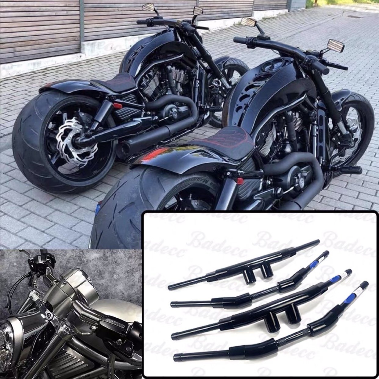 哈雷改装2英寸定制t型车把双泵夜路德/威路德