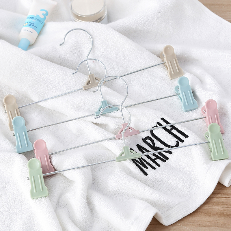 素色塑料家用防滑收纳裤子架