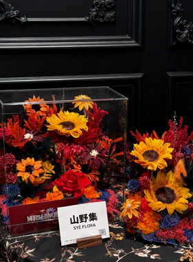 火星人花盒向日葵永生花向阳而生火姐华晨宇粉丝生日礼物摆件高级