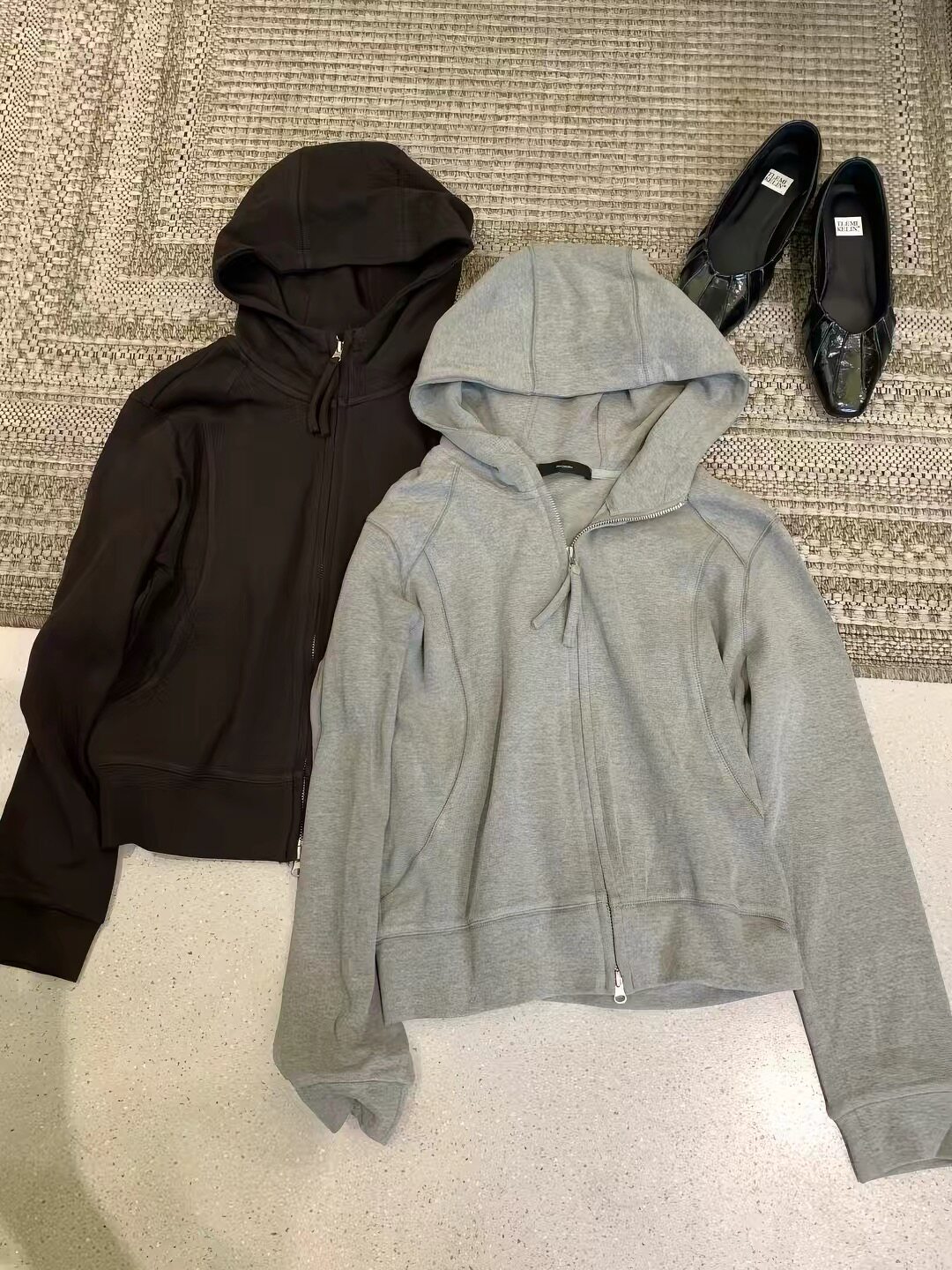 JMS正品H1885纯色休闲连帽卫衣短外套女秋装新款显瘦拉链开衫上衣