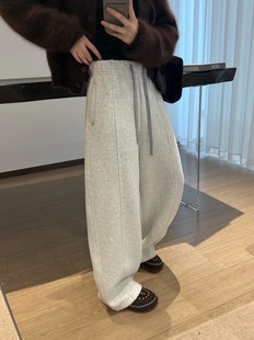 冬季 洋气百搭加绒款 新款 百搭宽松显瘦卫裤 2025年 时尚 QBS1003正品