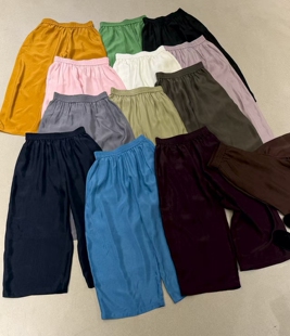 JINSIM正品1156夏新款百搭松紧腰宽松显瘦休闲裤百搭醋酸阔腿裤女