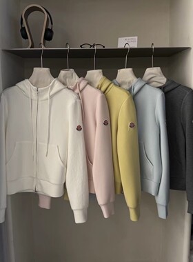 QMGJ青迈国际2026春季长袖双拉链休闲卫衣外套女短款开衫上衣女