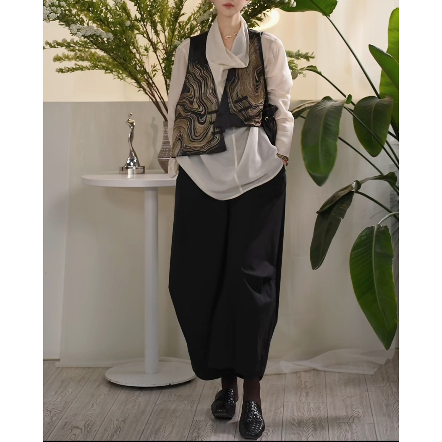 X【叭哒不惑】棉气球裤阔腿裤女士显瘦百搭休闲宽松裤子