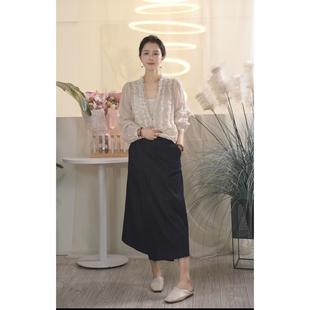 棉不规则设计感半身裙时尚 果趣 休闲宽松裙子 叭哒不惑