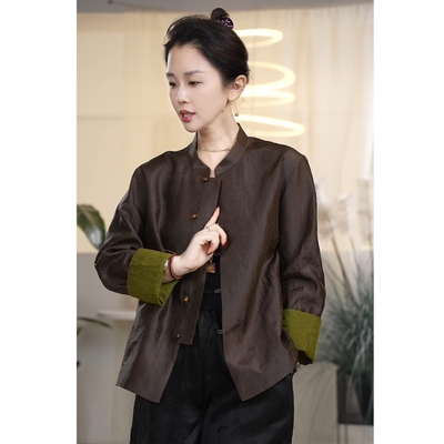 中式衬衫上衣女时尚休闲宽松外套