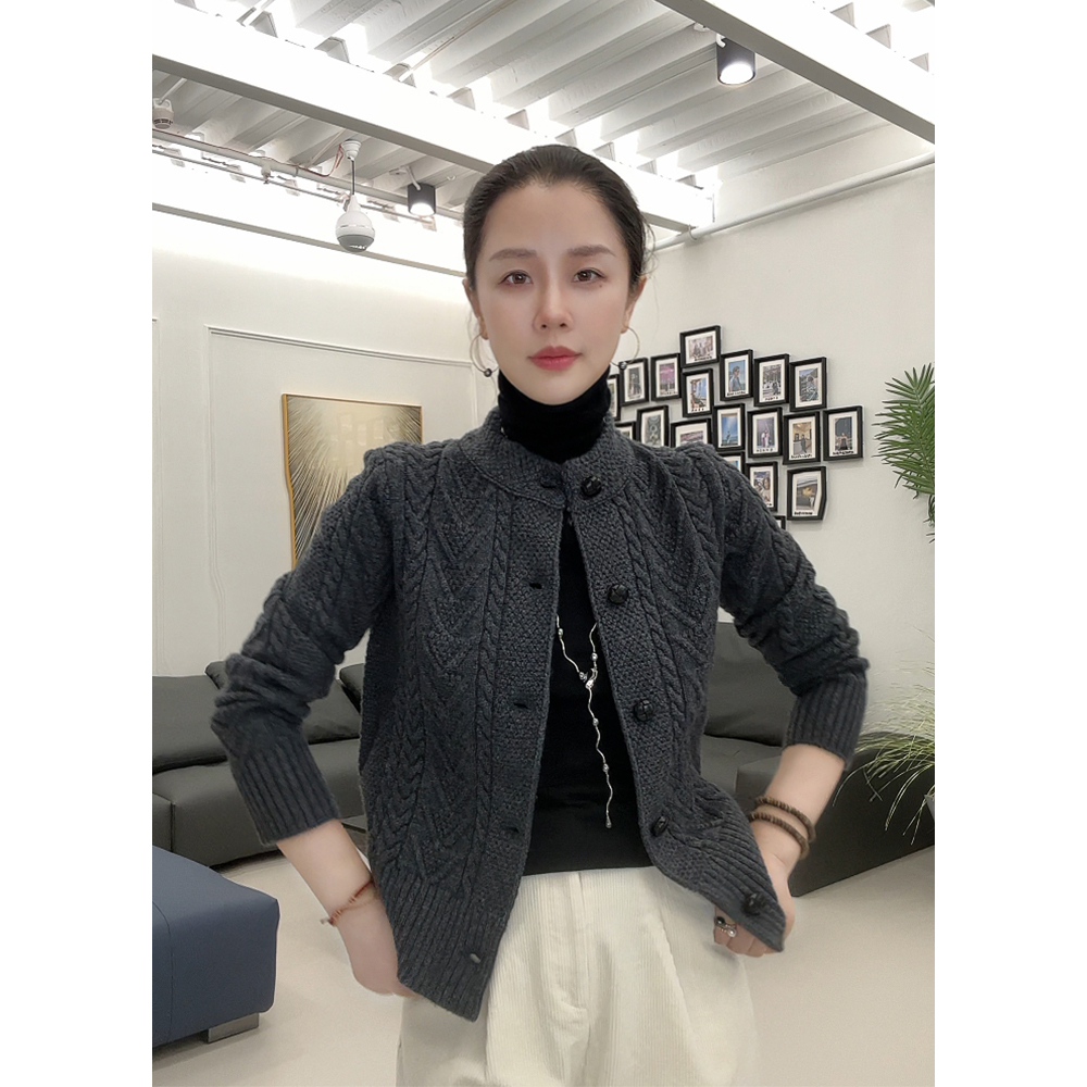 羊毛休闲时尚针织女士毛衣开衫