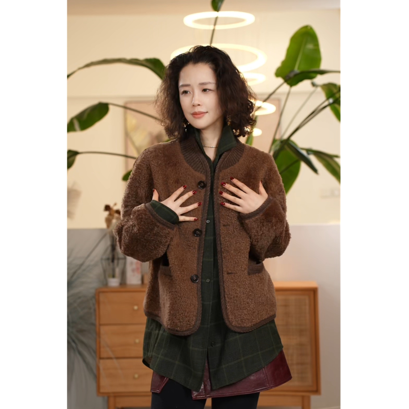 高级感皮草外套女时尚保暖上衣