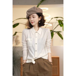 X【叭哒不惑】 入微 扬子纱羊毛宽松时尚百搭单排扣针织衫