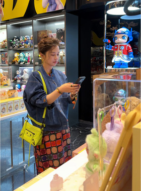 Y【叭哒不惑】 蓝精灵 绵羊皮反绒时尚复古百搭休闲皮衣外套女