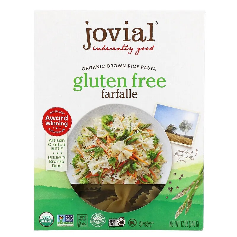 Jovial无肤质糙米面条无蔗糖意大利面无蛋奶意面Brown Rice Pasta