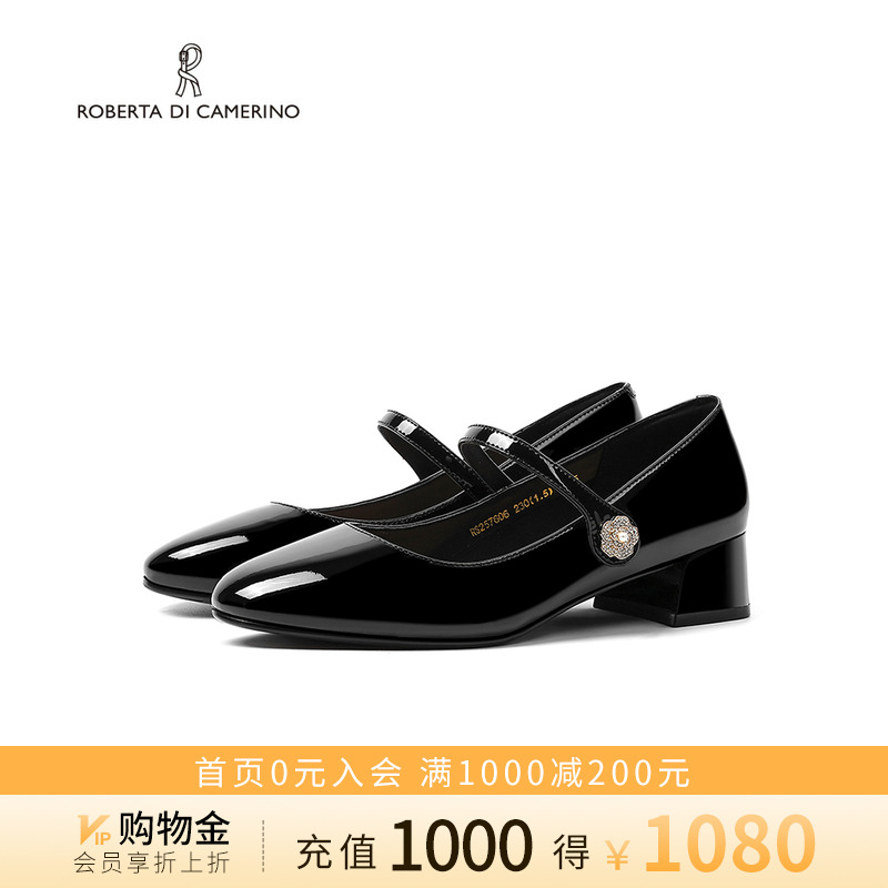 诺贝达复古玛丽珍鞋女2025新款