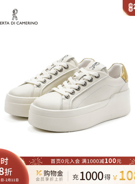 诺贝达2025春季新款时尚厚底女鞋百搭板鞋增高休闲鞋RWCS250103