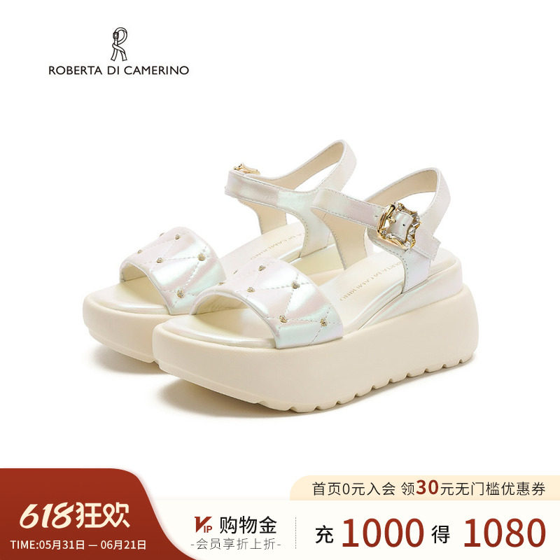 诺贝达2025夏季时尚舒适百搭防水台经典休闲凉鞋沙滩凉鞋RM254502