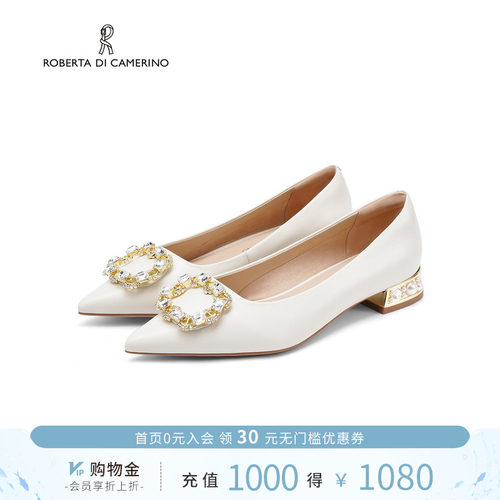 诺贝达尖头浅口通勤女单鞋