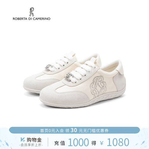 诺贝达春季德训鞋休闲平底写2026新款百搭休闲复古女鞋RCS268201