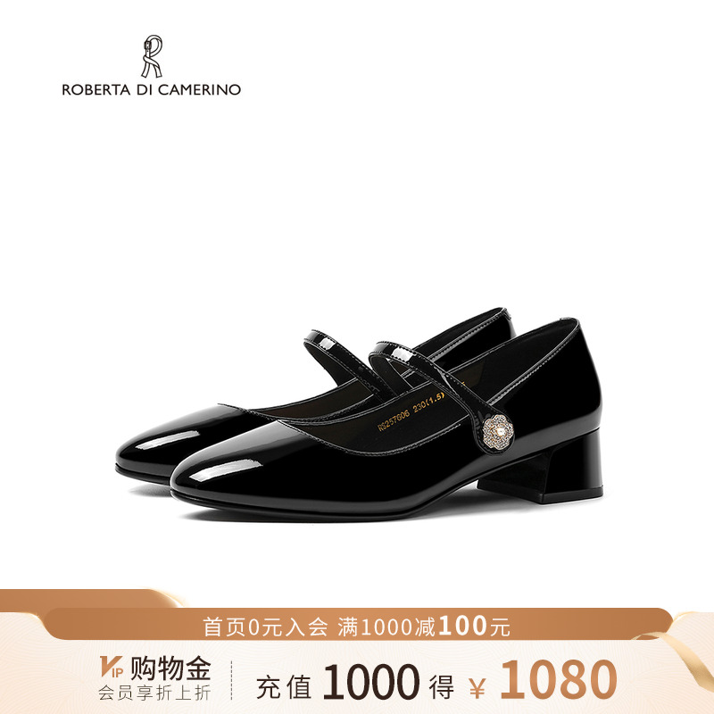 诺贝达复古玛丽珍鞋女2025新款