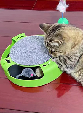 猫玩具捕鼠猫转盘自嗨解闷逗猫神器幼猫猫玩具逗猫棒猫咪用品大全