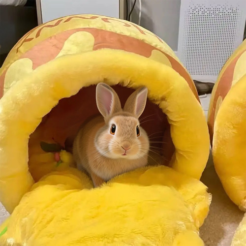 蜂蜜罐子兔窝冬季保暖秋冬天宠物兔子密封闭式蜜糖罐头泡面窝蜂窝
