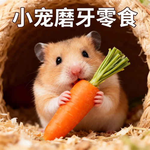 仓鼠磨牙棒零食金丝熊胡萝卜兔子磨石草饼磨牙专用玩具造景磨牙棒