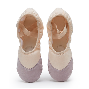 北舞猫爪软底鞋带皮头芭蕾舞蹈鞋儿童女软底练功鞋中国民族跳舞鞋