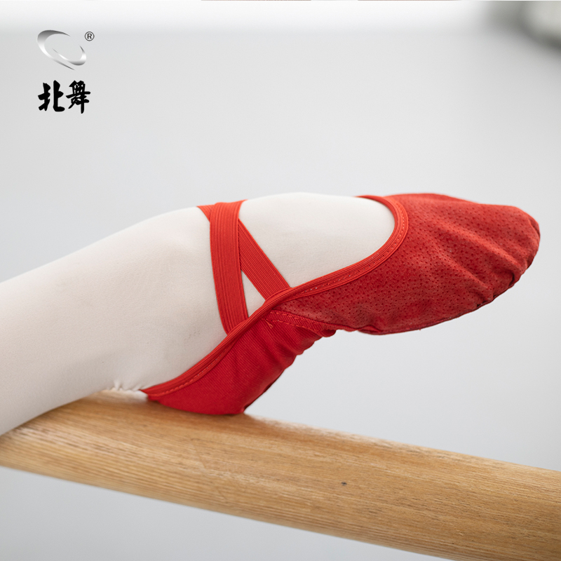 北舞免系带舞蹈鞋软底童男女童