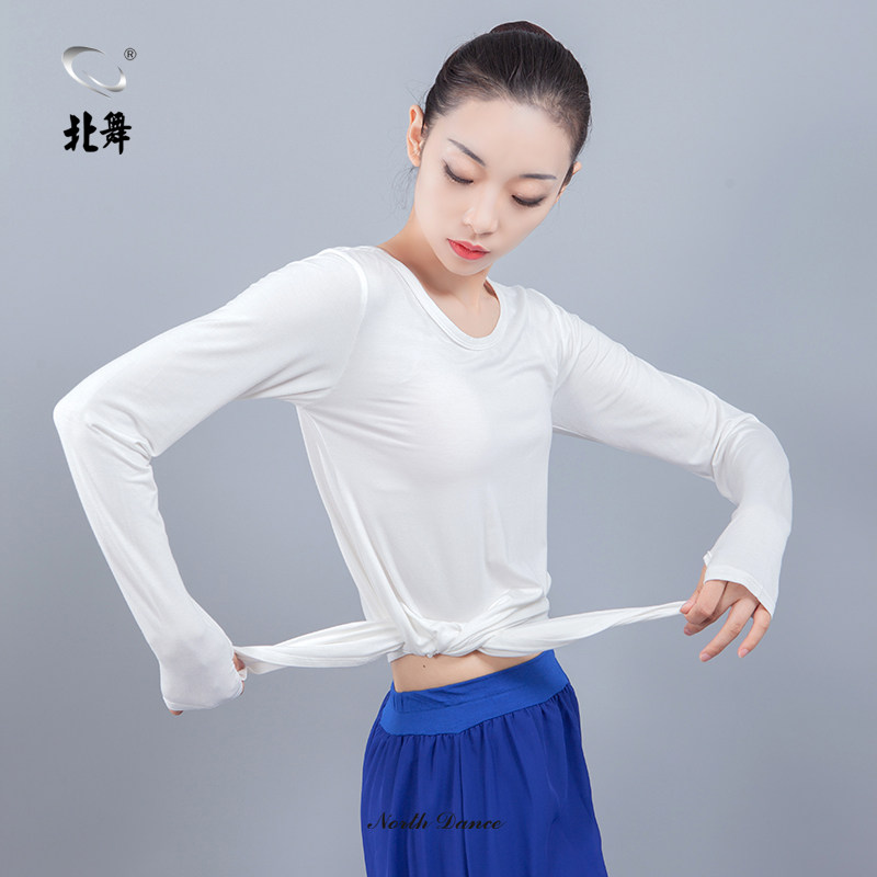 北舞舞蹈健美操体操广场舞上装现代舞练功服女成人瑜伽舞蹈服上衣