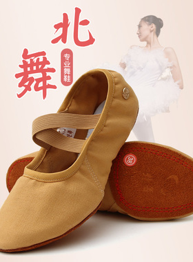 北舞新款舞蹈鞋女软底鞋大底形体练功鞋成人芭蕾舞鞋古典跳舞鞋