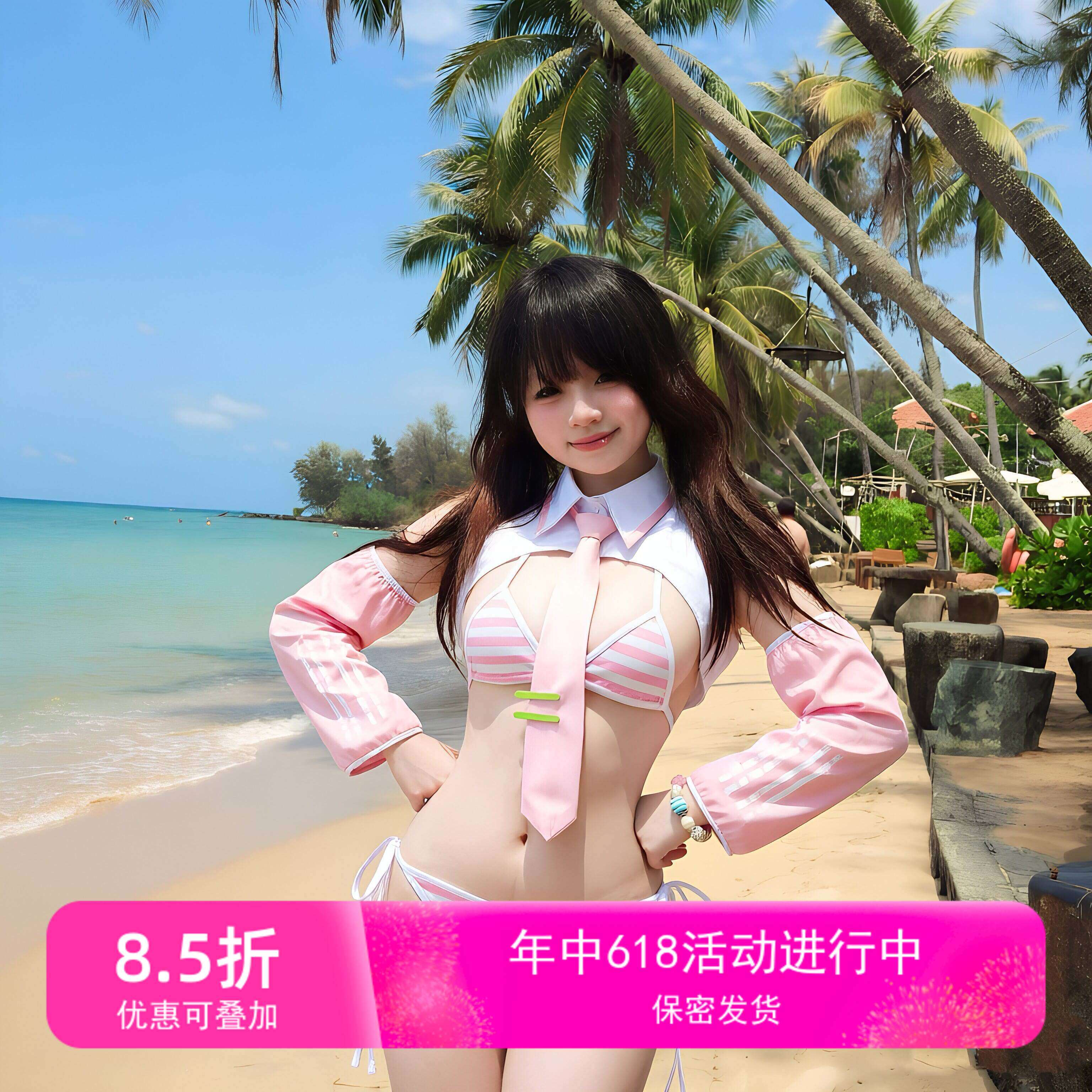 初音未来二次元亚文化日系同人公式服比基尼内衣qqny趣味可爱出片