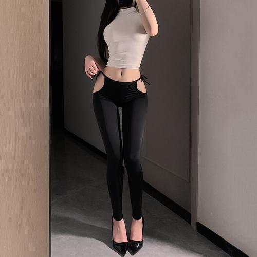 性感透视休闲打底瑜伽裤女约会薄