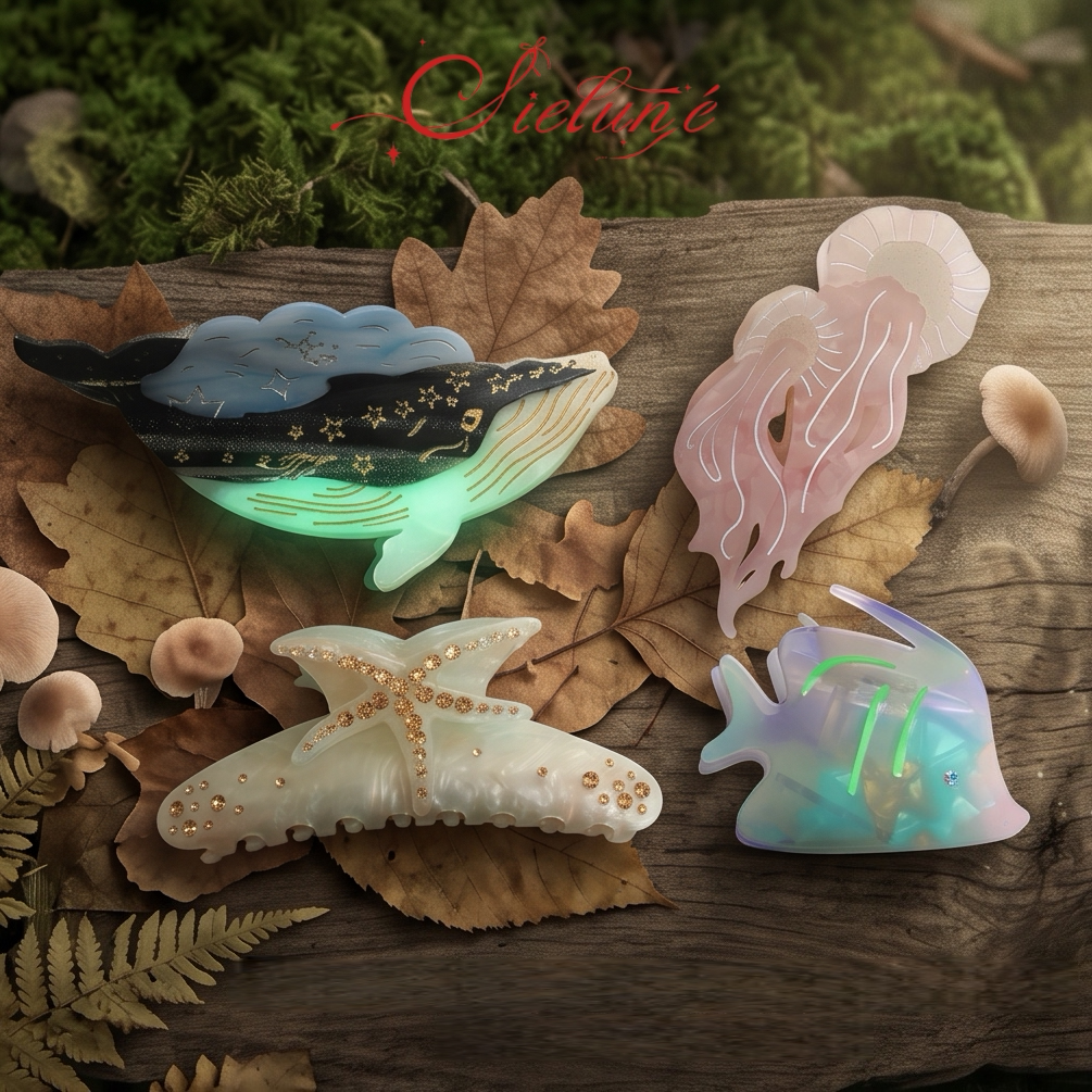 星辰大海Cielune荧光醋酸鲨鱼夹