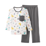 顶瓜瓜儿童莫代尔睡衣春秋长袖卡通空调服套装男童女童家居服夏季