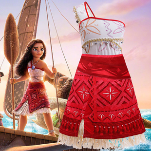 Moana公主海洋奇缘莫阿娜安娜vaiana cosplay服装六一女童连衣裙