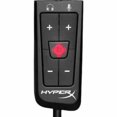 原装正品金士顿hyperx灵音黑鹰s外置usb耳机7.1声卡3.5转usb声卡