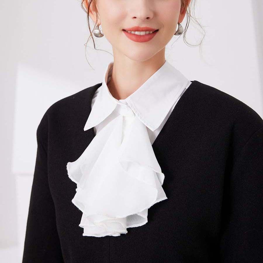 韩版涤棉蝴蝶结假领子