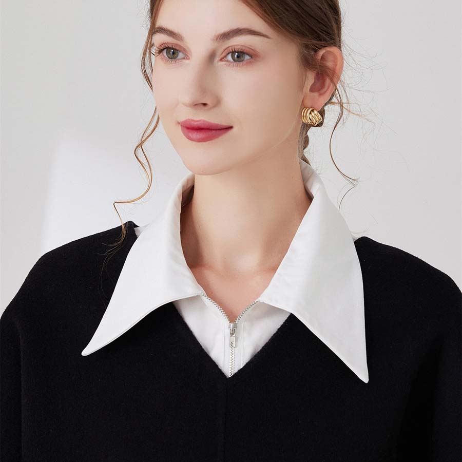 韩版棉质拉链假领子新款百搭