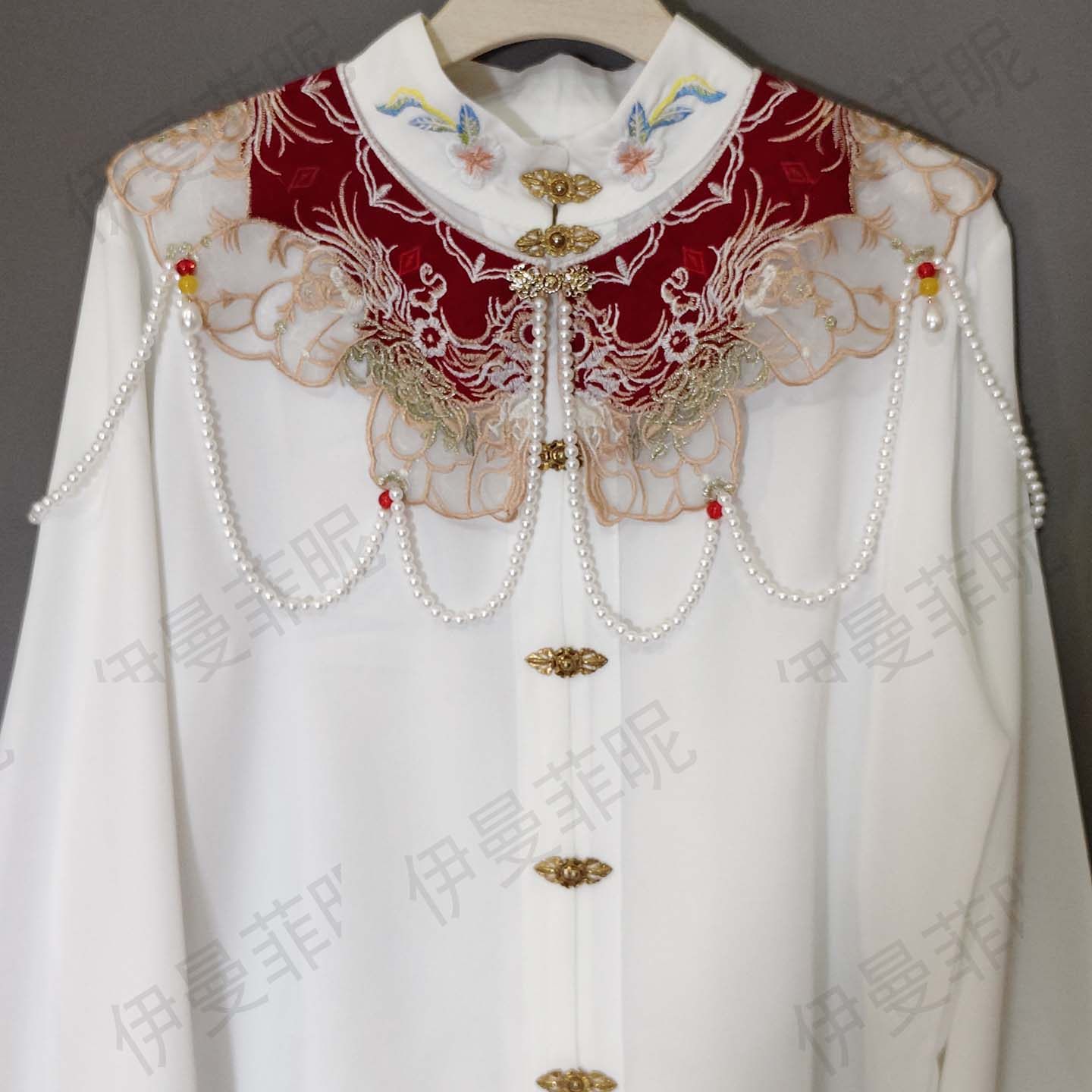 外搭披肩云肩配饰马面裙新中式假领订婚新娘伴娘红色旗袍敬酒礼服