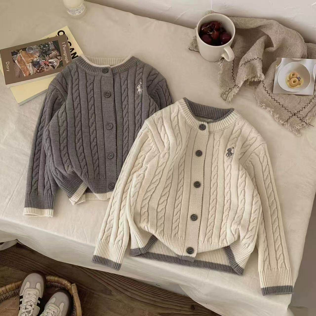 儿童毛衣开衫男童针织外套2026新款秋冬男孩上衣男童打底衫帅气潮