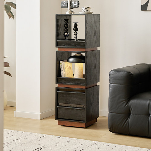 ?木?几柜落地矮柜客?沙??柜可移??架家用置物架展示架