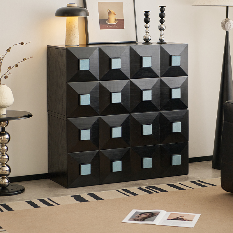 榆柳轩实木斗柜模块自由组合柜