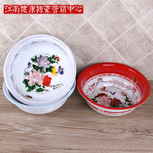 经典特厚搪瓷盆家用厨房盆怀旧婚庆盆老式洗菜盆洗脸盆泡脚搪瓷盆