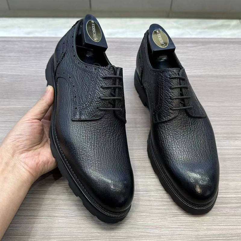 防滑商务正装进口尖头德比鞋